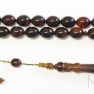 Prayer beads Tesbih marbled brown Catalin Superior Special Carving Collector's