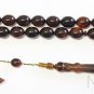 Prayer beads Tesbih marbled brown Catalin Superior Special Carving Collector's