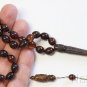 Prayer beads Tesbih marbled brown Catalin Superior Special Carving Collector's