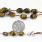 Greek Komboloi worry beads oval Tiger Eye & sterling Silver