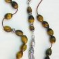 Greek Komboloi worry beads oval Tiger Eye & sterling Silver
