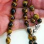 Greek Komboloi worry beads oval Tiger Eye & sterling Silver