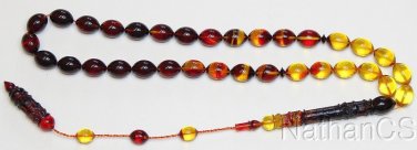 Prayer beads Tesbih Marbled mixed Catalin Superior Special Carving Collector's