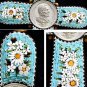 Antique Papal micro mosaic cross - crucifix PIUS X, Exceptional and very Rare