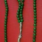 Islamic Prayer beads Tesbih Gebetskette 99 Green Jade & Sterling Silver