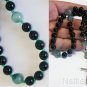 Anglican Episcopal Rosary Prayer Beads Grenn Jade, Tree Agate & Sterling Silver