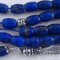 Greek Komboloi Exceptionnal Barrel Afgan Lapis Lazuli & Sterling - Collector's