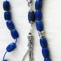 Greek Komboloi Exceptionnal Barrel Afgan Lapis Lazuli & Sterling - Collector's