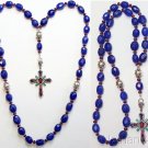 Beaded CHOTKI KOMBOSKINI Genuine Sapphire and Sterling - Unique Orthodox Rosary