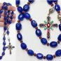 Beaded CHOTKI KOMBOSKINI Genuine Sapphire and Sterling - Unique Orthodox Rosary