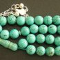 PRAYER BEADS TASBIH SUBHA MATRIX TURQUOISE & STERLING SILVER