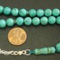 PRAYER BEADS TASBIH SUBHA MATRIX TURQUOISE & STERLING SILVER