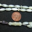 PRAYER BEADS RICE SHAPED MOTHER OF PEARL & STERLING SILVER