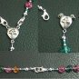 3 WAYS WEARABLE CATHOLIC ROSARY TOURMALINE & STERLING SILVER **SEE**