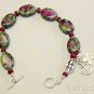 Anglican Episcopal Rosary Bracelet: Ruby Zoisite, Ruby & Sterling Silver - rare