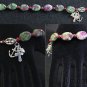 Anglican Episcopal Rosary Bracelet: Ruby Zoisite, Ruby & Sterling Silver - rare