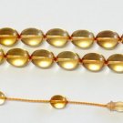 Prayer beads Tesbih pink / beige  Catalin Superior Special Carving Collector's