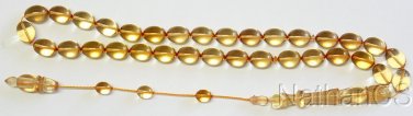 Prayer beads Tesbih pink / beige  Catalin Superior Special Carving Collector's