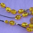 GREEK KOMBOLOI AMBER COLORED RESIN WITH INSECTS IN EACH BEAD