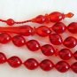 PRAYER BEADS SUPHA TESBIH 33 POMMEGRENADE TURKISH AMBER RARELY SEEN BRIGHT COLOR
