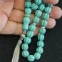 PRAYER BEADS TESBIH GEBETSKETTE CARVED DRAGON TURQUOISE & STERLING SILVER