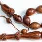 Prayer Beads Tesbih Paradise Wood Oud Sufi Style Exceptional Carving Collector's