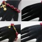 Catholic Rosary Bracelet Faceted Genuine Ruby Beads, Vintage Medal & Vermeil
