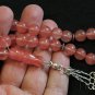 Prayer Beads Tesbih Komboloi Pink Quartz & Sterling 10 mm Beads Perfect Complete
