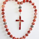 GREEK RUSSIAN ORTHODOX BEADED CHOTKI KOMBOSKINI MOP AMBER CORAL STERLING UNIQUE