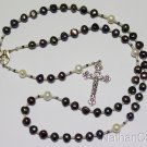 Catholic rosary Rosenkranz Peacock Fresh Water Pearls