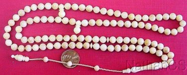 Muslim Prayer 99 beads Tagua Nut Vegetal Substitute for Ivory XXRare Collector's