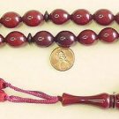 PRAYER WORRY BEADS KOMBOLOI DARK CHERRY OLIVE FATURAN TYPE RESIN