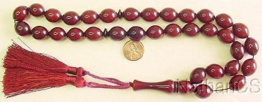 PRAYER WORRY BEADS KOMBOLOI DARK CHERRY OLIVE FATURAN TYPE RESIN