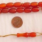 KOMBOLOI VINTAGE COGNAC FIRE MISKETA WORRY BEADS - RARE