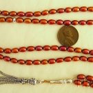 Islamic Prayer Beads Cherry Copper Color Pearls & Sterling Silver