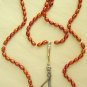Islamic Prayer Beads Cherry Copper Color Pearls & Sterling Silver