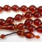 Prayer Beads Supha 33 Dark Honey Turkish Amber - Sikma Kehribar - Collector's