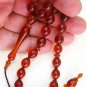 Prayer Beads Supha 33 Dark Honey Turkish Amber - Sikma Kehribar - Collector's