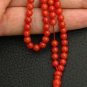 Islamic Prayer Beads Tesbih Gebetskette 99 Beads Oxblood Coral & Sterling - MINI