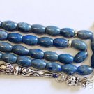 Islamic Prayer Beads Tesbih Gebetskette 99 Beads Lapis Lazuli & Sterling Silver