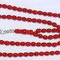 ISLAMIC PRAYER BEADS TESBIH 99 BEADS NATURAL RED JADE AND STERLING SILVER