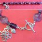 Catholic Rosary Bracelet Coin Amethyst Beads Sapphire & Sterling Silver
