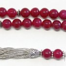 Luxury Prayer Worry Beads Tesbih Thailand Ruby and Sterling - XXR collector's