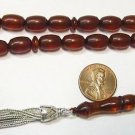 Prayer Beads Komboloi Vintage Cognac Color Misketa 1950 New Old Stock Rare