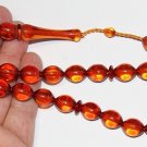 PRAYER BEADS ZAAFARANI SAFFRON FATURAN TYPE OLIVE CUT VINTAGE TESBIH KOMBOLOI