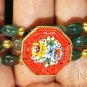 Unique Vintage Pristine Micromosaic Brooch & Bracelets in Bloodstone & Vermeil