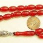 Prayer Beads Komboloi Vintage Pommegrenade Color Misketa 1950 New Old Stock RRR