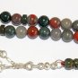 PRAYER WORRY BEADS GEBETSKETTE TESBIH AFRICAN BLOODSTONE & STERLING  SILVER