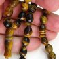 PRAYER WORRY BEADS SUBHA TESBIH OVAL TIGER EYE & STERLING SILVER