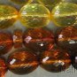 Prayer beads Gebetskette faceted oval Lucite Color gradient Gold to Cognac